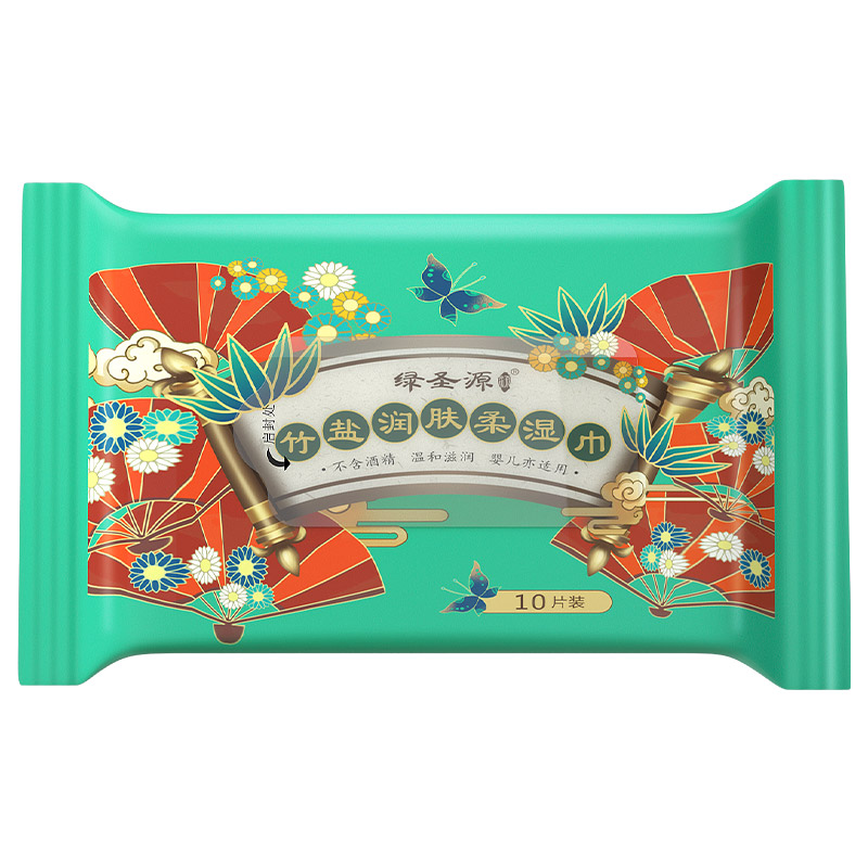 綠圣源竹鹽潤(rùn)膚濕紙巾